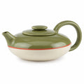 Elegante Teekanne in Olivgrün/Beige 800 ml