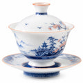 Traditionelles Gaiwan Teeservice Blau und Weiß 200ml
