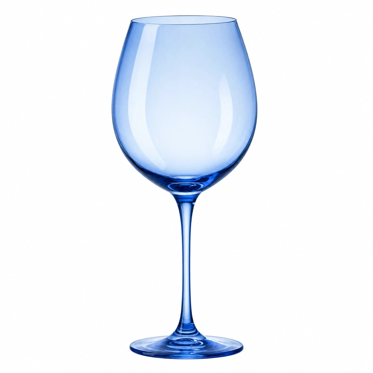 Blaues Weinglas 650ml mit Verlängertem Stiel