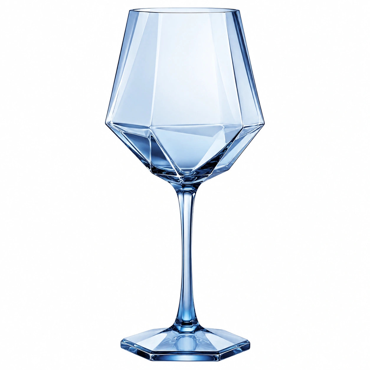 Weinglas Geometrisches Design Blau 350ml