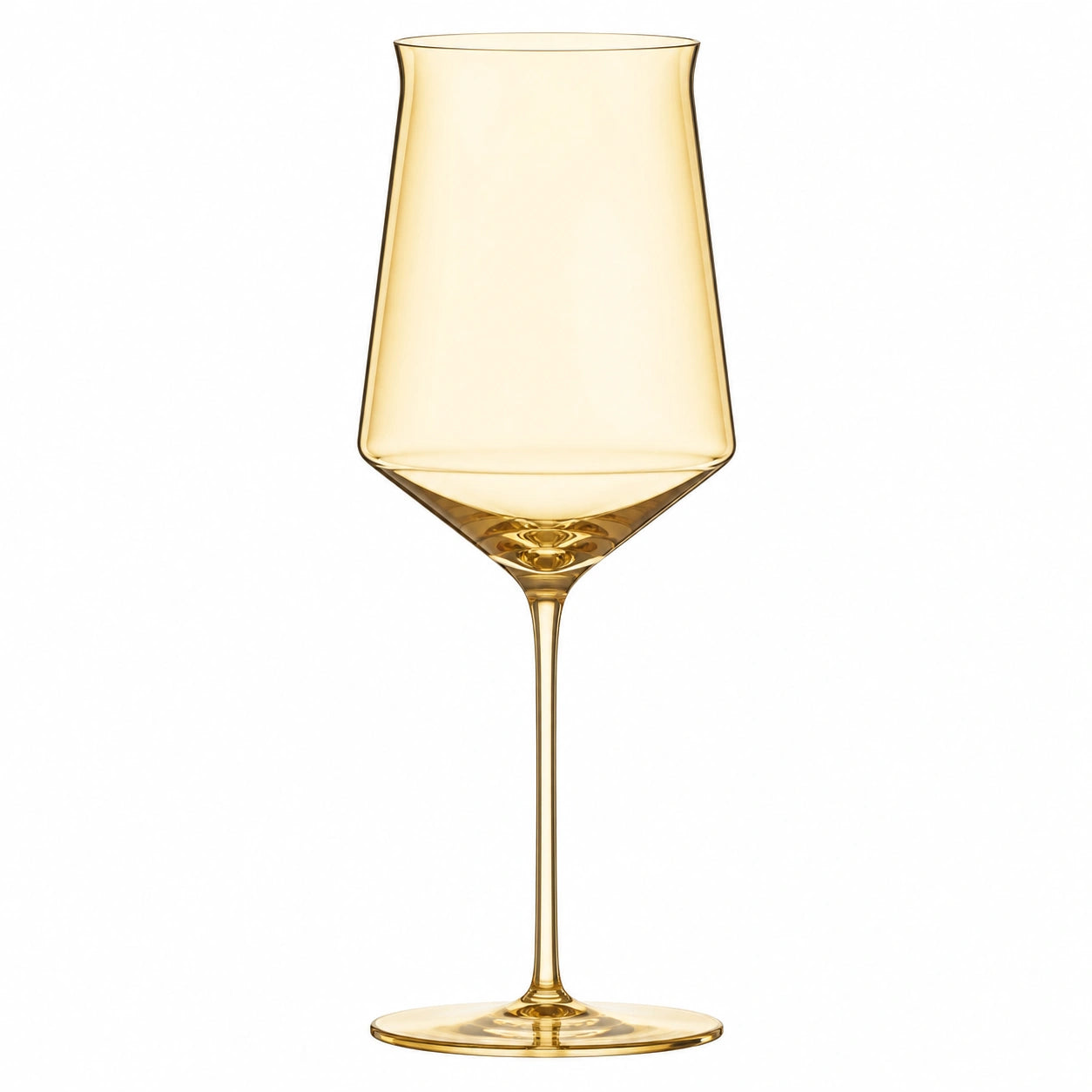 Edles Goldweinglas mit langem Stiel