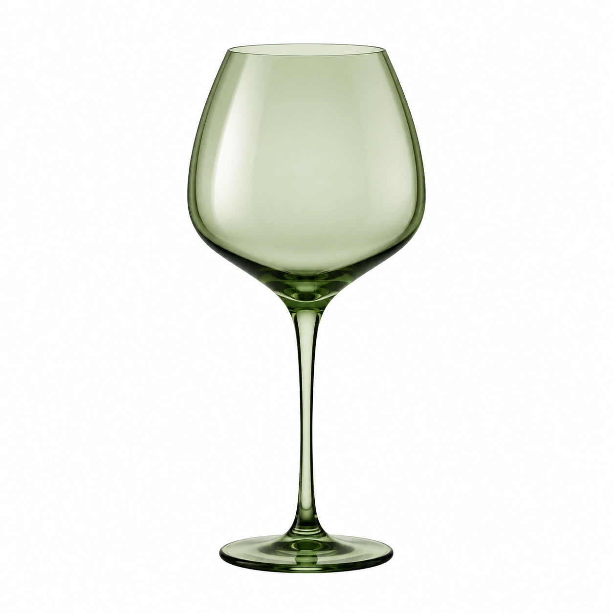 Grünes Weinglas, 500ml, Mundgeblasen