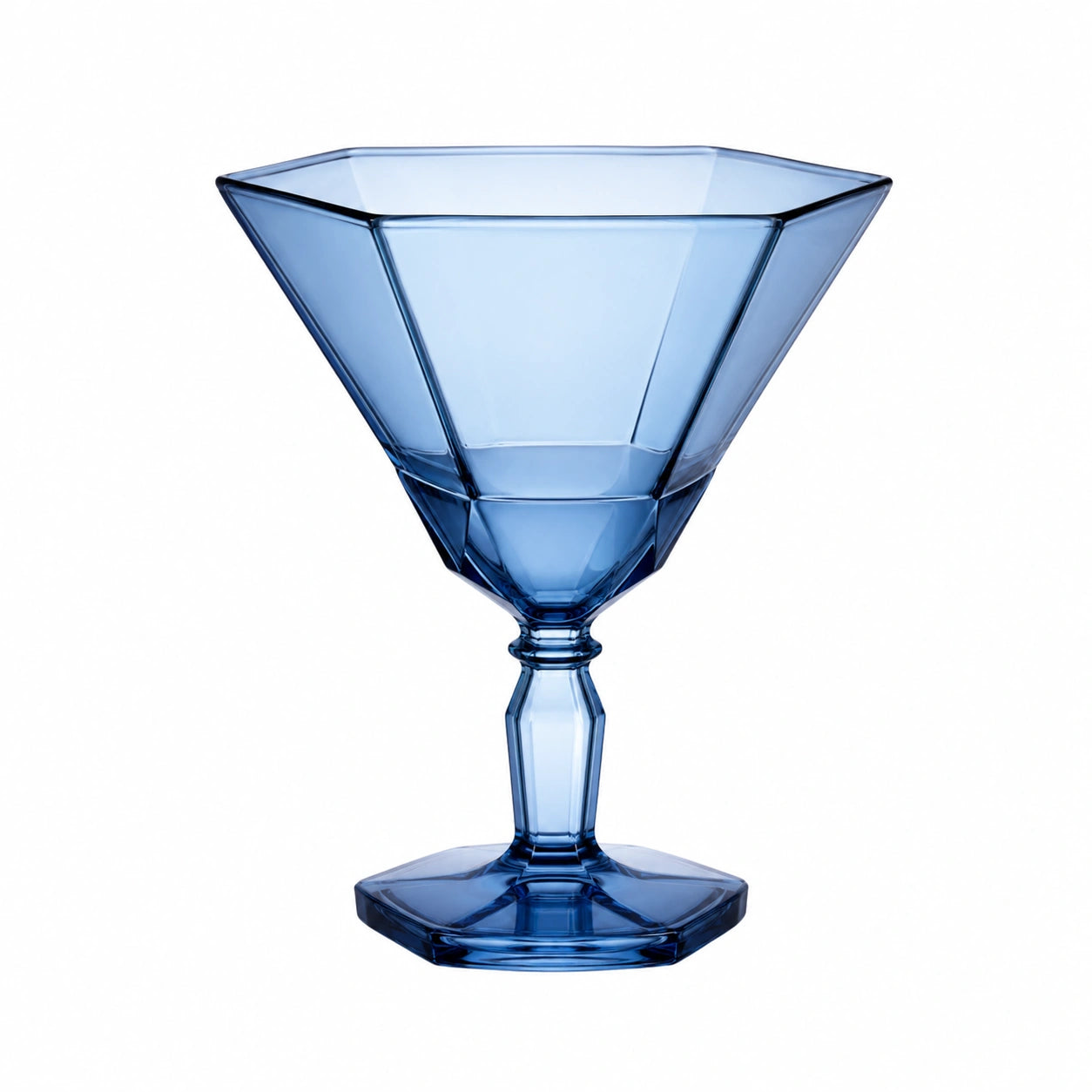 Geometrisches Blaues Cocktailglas 300ml