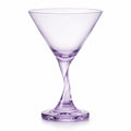 Edles Martini-Glas 150ml mit verdrehtem Stiel - Violett