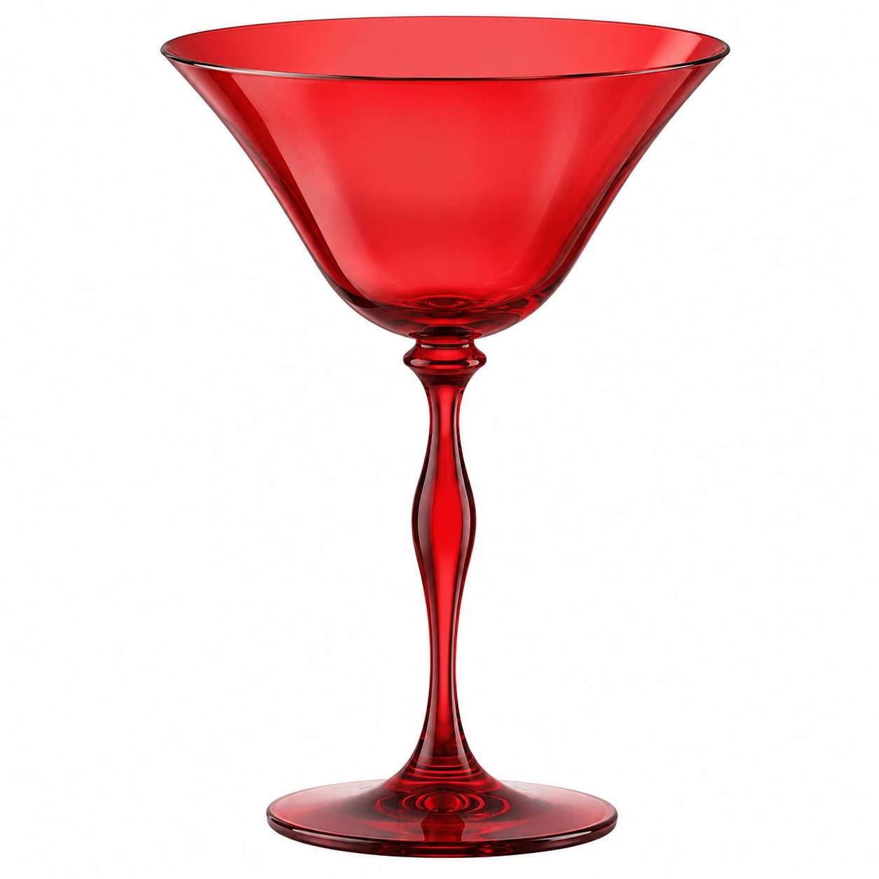 Rotes Martini-Glas, 15cm