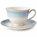 Blaue-Weiße Porzellantasse mit Untertasse, 250ml