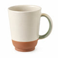 Beige/Grün Keramiktasse mit Henkel, 300 ml